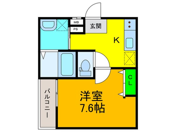 ﾌｼﾞﾊﾟﾚｽ浜寺諏訪森東Ⅱ番館の物件間取画像